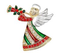Broches d'Ange pour Femmes Épingles Revers Noël Strass | Épingles Ange Soufflant Dans Une Trompette Pour Filles Décorations De Noël Et Fête Du Nouvel An