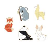 Broches D'animaux 5 Pièces en Alliage, Décoratives | Style Mignon et Délicat, Lot de Cinq, pour Anniversaires et Mariages, Accessoires Raffinés
