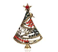 Broches d'arbre de Noël en émail vert vert pour femmes joyeux noël ramines de neige étoiles étoiles
