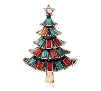 Broches d'arbre de Noël en émail vert vert pour femmes joyeux noël ramines de neige étoiles étoiles