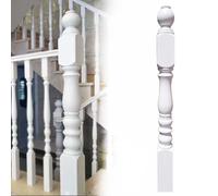 Broches de balustres d'escalier en bois blanc pour escaliers intérieurs - Kit élégant pour loft villa balustre pour rénovation d'escalier
