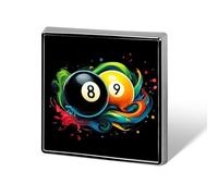Broches de billard à 8 et 9 boules, accessoires de mode pour hommes et femmes : insignes, épinglettes, cravates, chapeaux, vêtements.