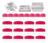 Broches de Blocage à Tricoter, Kit d'Épingles à Blocs Tricotées, Kit de Blocage de Chambre à Crochet, Accessoires de Tricot avec Boîte de Rangement pour Couture Dentelle et Couture