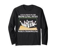 Broches de Bowling Humoristiques avec Inscription « When I'm Bowling » Manche Longue