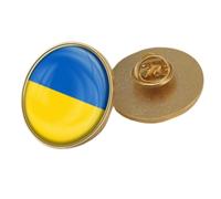 Broches De Drapeau De L'Ukraine De Mode Pour Femmes Et Hommes Broche D'Insigne En Cristal Époxy Insignes De Drapeau Du Monde Pays Broche De Bijoux De Nouveauté Nationale Pour Accessoires De