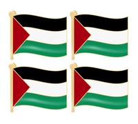 Broches de drapeau palestinien 4pcs alliage électrolité alliage 0, 98x0, 79 pouces broches Palestine Pintes Palestine gratuites pour les vêtements de fête parade..