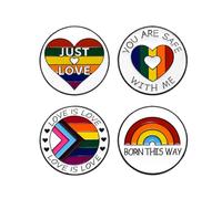 Broches De Lettres arc-en-ciel De Dessin Animé 4 Pièces Lettres arc-en-ciel pins Broches Mignonnes Broches Drôles Broches en Métal Broches Décoratives