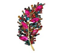 Broches de luxe en cristal et plumes for femmes, unisexes, strass, multicolores, accessoires fête décontractés Pour Le Dîner, La Fête D'anniversaire(Color 4)