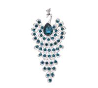 Broches De Paon En Strass Pour Femmes, Grande Broche Vintage, Bijoux De Fête