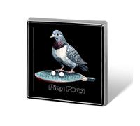 Broches de ping-pong Pigeon, insignes carrés, épingles de revers pour femmes et hommes