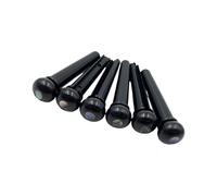 Broches de pont de guitare acoustique 6, Black colored shell | Goujons à cordes durables, pièce d ' instruments de musique pour guitares Folk
