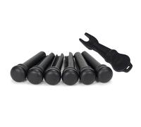 Broches de pont de guitare avec extracteur de broches de pont pour guitare acoustique, cordelette de tirage, accessoires de rechange