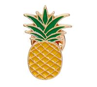 Broches dorées pour femmes Always Be Pawsitive Cat Pin Cartoon Cat Lettre Broche Ananas Doré Pins pour vêtements, taille unique, Métal