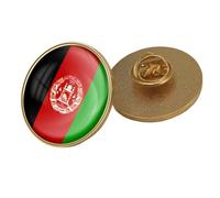 Broches Drapeau Afghan - Style Ethnique Hip-Hop, Broche Vintage Pour Femmes Et Hommes, Bijoux À Breloques, Accessoires De Sac, Style Patriote, Rondes