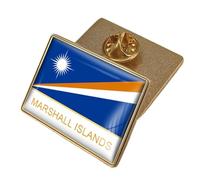 Broches Drapeau Des Îles Marshall - Style Ethnique Hip-Hop, Broche Vintage Pour Femme Et Homme, Bijoux À Breloques, Accessoires De Sac, Vêtements Patriotiques