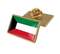 Broches Drapeau Du Koweït - Broche En Forme De Drapeau Hip-Hop De Style Ethnique, Broche Vintage Pour Femmes Et Hommes, Bijoux De Charme, Accessoires De Sac, Rectangulaires