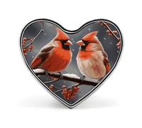 Broches élégantes en forme de cardinal, en forme de cœur, pour hommes et femmes. Broche en alliage d'aluminium émaillé, idéale pour chapeaux, vestes, sacs à dos et costumes. Parfaites comme cadeaux o