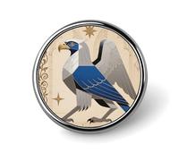 Broches émaillées Griffin style médiéval Fleurs du lac gelé - Broches rondes et mignonnes, unisexes pour vêtements, chapeaux, sacs et sacs à dos