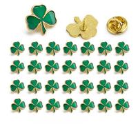 Broches en émail sur le thème de la chance irlandaise pour la Saint-Patrick ; broches de revers pour fêtes, décoration de vêtements et de sacs.