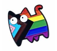 Broches en Forme de Chat Pride Pin en émail Arc-en-Ciel Accessoires Rainbow Friends pour Sacs à Dos Bijoux Chapeaux