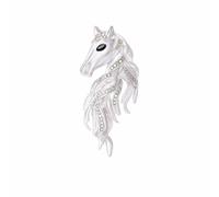 Broches en forme de cheval en strass, épinglettes en émail pour femmes et hommes, 1, Acier allié