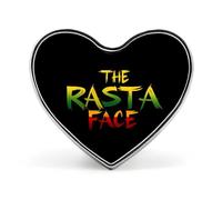 Broches en forme de cœur à l'effigie d'un visage rasta, épingles personnalisées pour chemises et chapeaux, cadeaux et accesso