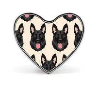 Broches en métal avec insigne en forme de cœur et d'amour du berger Blackan, pour décoration de vêtements