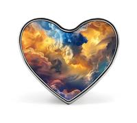 Broches en métal colorées en forme de cœur et de nuage d'orage pour décoration de vêtements