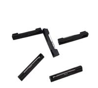 Broches en plastique blanc, dos de broche, broches unies noires for badges de bricolage, bijoux faits à la main(Black Brooch Pins,3.6 cm)