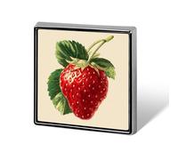 Broches et épingles carrées légères en forme de fraise rétro pour vêtements, châle, chapeau