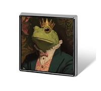 Broches et épingles carrées légères et amusantes en graffiti grenouille unisexe pour vêtements, châle, chapeau