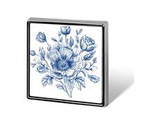 Broches et épingles carrées légères pour vêtements, châle, chapeau, bleu vintage