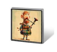 Broches et épingles en forme de cornemuse écossaise de dessin animé pour femmes et hommes. Broche amusante pour chapeau, épingle de revers tendance, badge carré cool, épingles à bouton en métal, éping