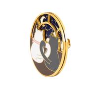 Broches et épingles pour femme Broches et épingles Luang Aiguille peut être tournée pour apprendre broche mignon couple chat en alliage broche revers pour sac à dos veste plumes badges pour sacs, 5cm