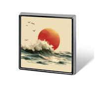 Broches et épingles rétro tropicales unisexes carrées légères pour vêtements, châle, chapeau