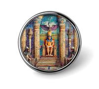Broches et épingles rondes des pharaons de l'Égypte ancienne, petit badge décoratif de 2,5 cm pour vêtements, sacs, sacs à dos, chapeaux