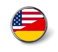 Broches et épingles rondes drapeau des États-Unis Andany pour femmes, 2,5 cm, épingle de revers pour hommes, décoration pour chapeau, sac, sac à dos