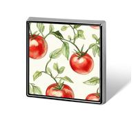 Broches et épingles unisexes à motif aquarelle de tomates carrées légères pour vêtements, châle, chapeau