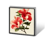 Broches et épingles unisexes à motif de fleurs tropicales rétro carrées légères pour vêtements, châle, chapeau