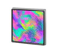 Broches et épingles unisexes carrées, légères, à motif peau de serpent abstrait psychédélique plat, pour vêtements, châles et chapeaux.