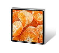 Broches et épingles unisexes carrées légères à motifs aquarelle de segments d'orange, idéales pour vêtements, châles et chapeaux. Bijou à porter au revers.