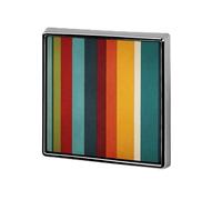 Broches et épingles vintage rétro à rayures audacieuses unisexes carrées légères pour vêtements, châle, chapeau