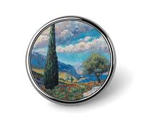 Broches et insignes pour hommes et femmes - Badge rond en métal Panda et étoile pour chemises, vestes et chapeaux