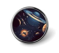 Broches et insignes pour hommes et femmes - Badge rond en métal Panda et étoile pour chemises, vestes et chapeaux