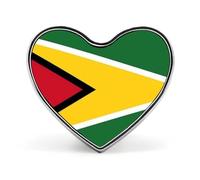 Broches Et Pins À Breloques Avec Drapeau De La République De Guyane Style Coopératif Chic Carré Rond Ou Cœur Badges Bijoux Patriotiques Vintage Vêtements Écharpes Accessoires Cadeau