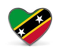 Broches Et Pins Avec Le Drapeau De La Fédération De La Mode De Saint-Kitts-Et-Nevis Breloques Chics En Forme De Carré De Cercle Cœur Badges Bijoux Patriotiques Vintage Vêtements Accessoires Cadeau