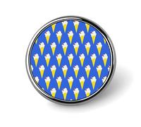 Broches et pins en forme de glace d'été pour femmes et hommes, porte-badge rond pour vêtements, sacs, sacs à dos, chapeaux