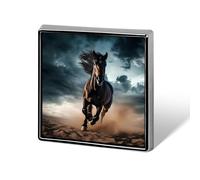 Broches et pins étalon sauvage pour femmes et hommes, porte-badge carré pour vêtements, sacs, sacs à dos, chapeaux