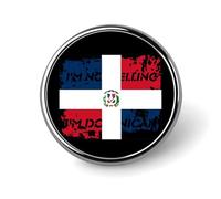 Broches et pins « Je ne crie pas, je suis dominicain » pour femmes et hommes, porte-badge rond pour vêtements, sacs, sacs à dos, chapeaux