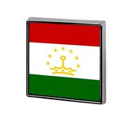 Broches Et Pins Tendance Avec Drapeau De La République Du Tadjikistan Breloques Chics En Forme De Carré De Cercle Cœur Badges Bijoux Patriotiques Vintage Vêtements Écharpes Accessoires Cadeau